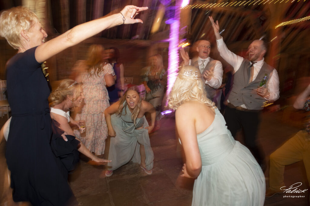wedding party night shot