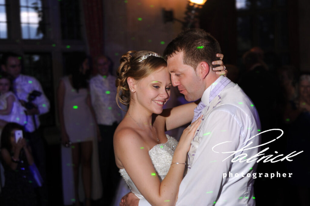 bride & groom first dance, fanhams hall, colour