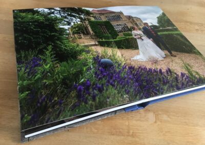 lay flat professional photo style printed photograph book, loxley, royal blue finish